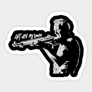 get off my lawn Clint Eastwood Sticker